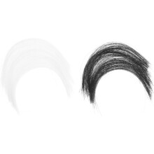 Kit de herramientas para fieltro con aguja de bigotes de gato simulados, 2 piezas, sintéticos, finos y suaves, blancos y negros.