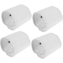 Decoratieve, afneembare polsmanchetten (2 paar) met zwarte kanten rand, nepmouwmanchetten voor dames, geschikt als accessoire bij een formele blouse.