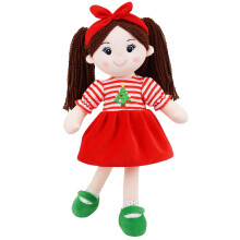 June Garden 18" Snuggle Cuties Nora - Weiche Kuschelpuppe Geschenk für Mädchen - Umarmbare Puppe - Weihnachten