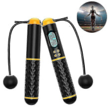 (White-blue) 26-27 Cordless Weighted Jump Rope for Fitness - Adjustable Ropeless Skipping for Home Workouts_JST