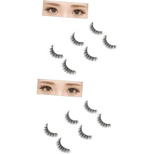 6 Paar natürliche, lange, dichte künstliche Wimpern mit Magnetverschluss für Damen – ideal für Partys und den Alltag. Einfache Anwendung.