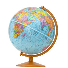 Explorer- Easy to Assemble 12" diameter, USA Cartography, Raised Mountains, Metal Base, Classic Educational Globe from Replogle. Perfect for students
