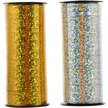 role de panglici metalice pentru baloane, 100 de yarzi fiecare, aurie și argintie, panglică decorativă pentru baloane, lățime 0,5 cm