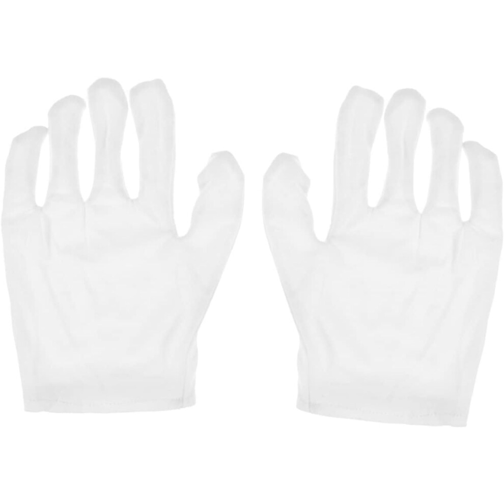 Hkhbjs Moisturizing Spa Gloves And Exfoliating Mitten 2 Pairs 100% Cotton White Soft Hydrating Gloves