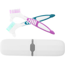 2set duplo-lateral escova de dentes porta caso de viagem caixa de escova de dentes portátil