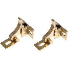 2 Sets Schranktürschlösser, Winkelriegel aus Messing mit Befestigungsschrauben, Diebstahlsicherung, glatte Oberfläche