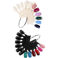 2 Stück Crown Card Nail Art Display Tips Sector Fan Boards für Nagelübungen