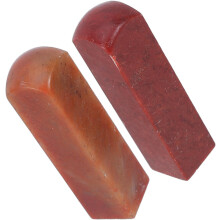 2 piedras rojas redondas para grabar sellos, ideales para tallar y crear sellos con nombres. Materiales para sellos de arte chino.