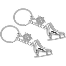 2er-Set Eislauf-Anhänger-Schlüsselanhänger aus Legierung, hängender Schmuck für Schlüssel und Taschen