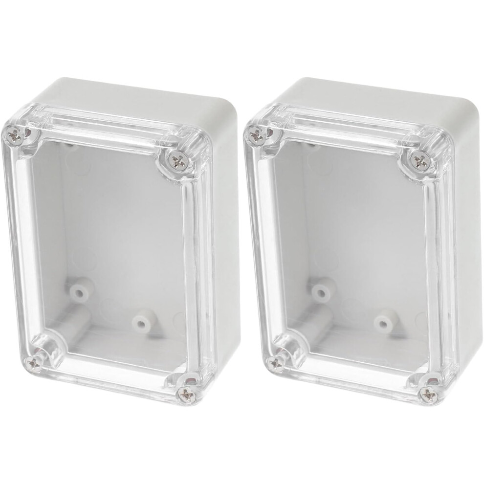 2Pcs Abs Waterproof Project Enclosure Outdoor Electrical Connection Box 5455468332753