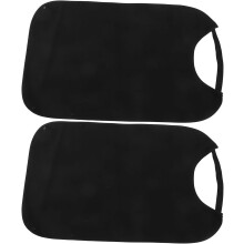 2er-Pack Lätzchen für Erwachsene und Senioren, Baumwollkleidungsschutz mit Halstuch-Design, Schwarz