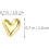 30 puntine decorative a forma di cuore 8