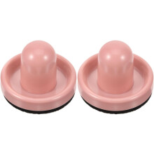 2-teiliges Airhockey-Schieber-Ersatzset, 76 mm, rosa Kunststoffgriffe