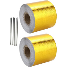 Aluminiumfolienband, 2 Rollen à 5 m x 5 cm, hochtemperaturbeständig, wasserdicht, zum Abdichten und Reparieren von Fugen