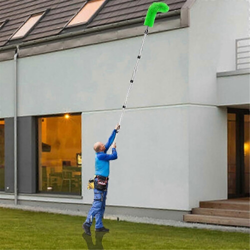 Gutter Cleaning Tools Telescopic Gutter Cleaner with 4Section Pole Reliable Gutter Cleaner Tool for Cleaning Leaves 1.8m 1