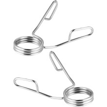 2 Stück silberne Federklemmen für 50-mm-Standardhantelstangen, Gewichtheber-Federklemmen für Fitnessstudios