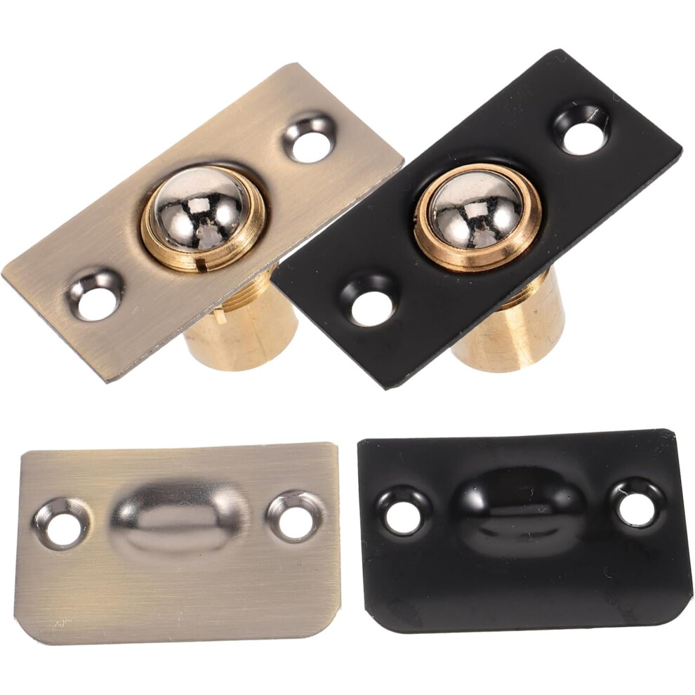 2Pcs Stainless Steel Ball Catch Door Bead Lock Door Catch For Furniture Black 5455468329449