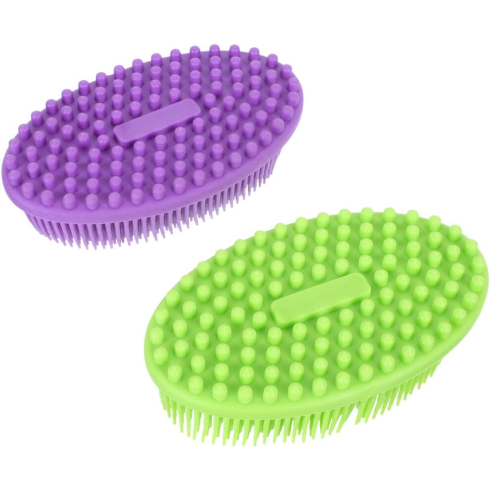 Hkhbjs 2Pcs Silicone Bath Brush For Grooming Hair Scalp Brush Function