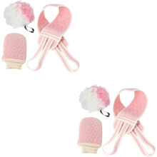 2 Sets Peeling-Rückenhandtuch für Dusche und Bad, Tiefenpeeling-Handschuh