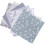 Baumwollstoff-Set mit 14 grauen Patchwork-Quadraten (25 x 25 cm) 1