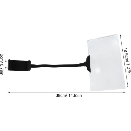 Lupa con clip, ángulo ajustable, aumento HD, plástico y metal. 1
