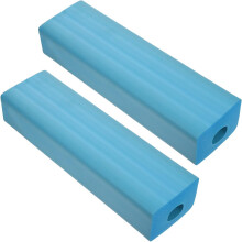 Lot de 2 coussinets de protection pour disques d'haltères, 42 x 12 x 9 cm, bleus, pour l'entraînement à l'haltérophilie.