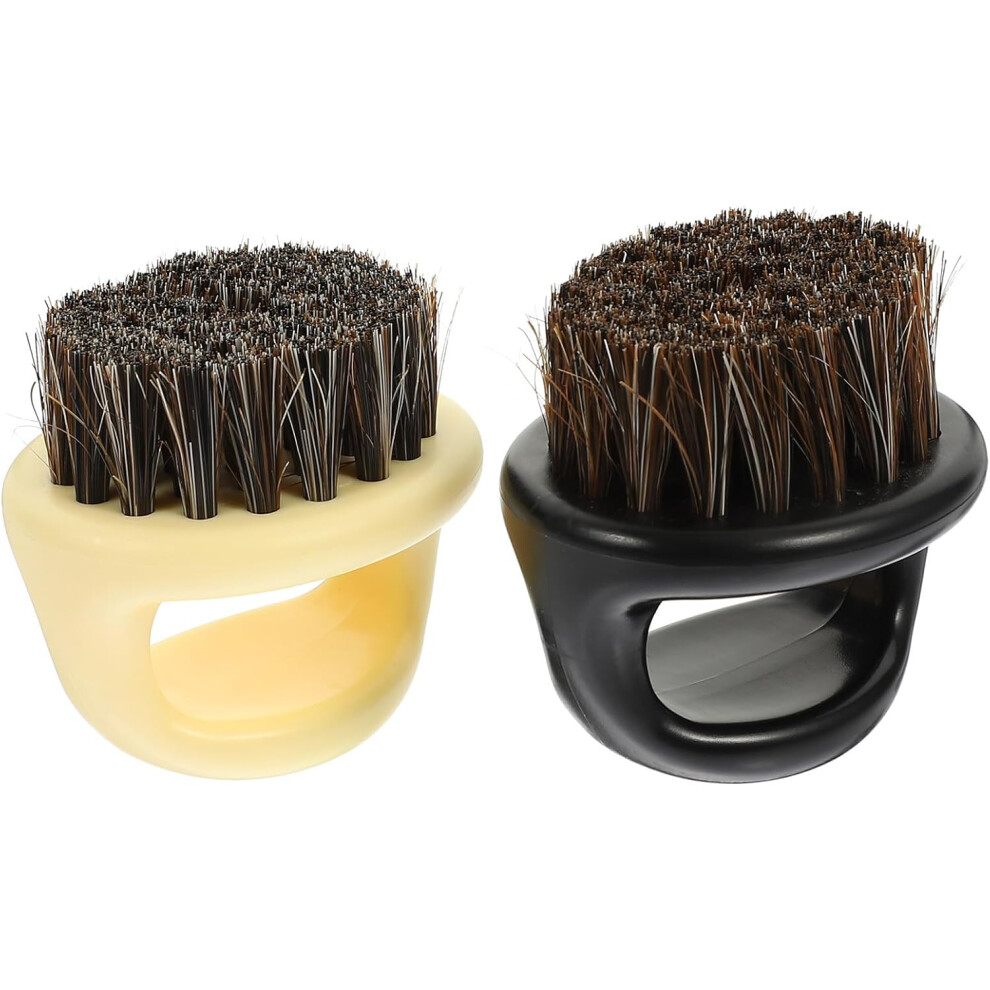 Hkhbjs Black/Beige Beard Brush And Comb Set For Grooming And Styling Facial Hair Multi-Function For Men 2Pcs