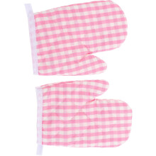 Stück Ofenhandschuhe, hitzebeständige Mikrowellenhandschuhe, rosa Polyester, hitzebeständig und rutschfest