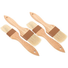 Set di 4 pennelli da marinatura, utensili da cucina con manico in legno, pennelli portatili per salse e burro.