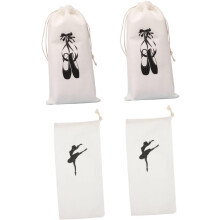 4 Stück Aufbewahrungsbeutel für Ballettschuhe aus Satin