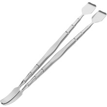 2 stk. rustfritt stål hudormekstraktorer ansiktsskraper verktøy glatt finish ansiktsrenser spade