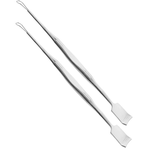 Lot de 2 bâtonnets extracteurs de points noirs en acier inoxydable