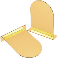 2 Stück orangefarbene Acryl-Buchstützen, Schreibtisch-Organizer, rutschfeste, dekorative Buchhalter