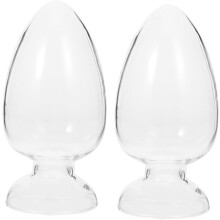 2 Stück konische Hühnerherzflaschen aus Glas zur Aufbewahrung von Laborproben