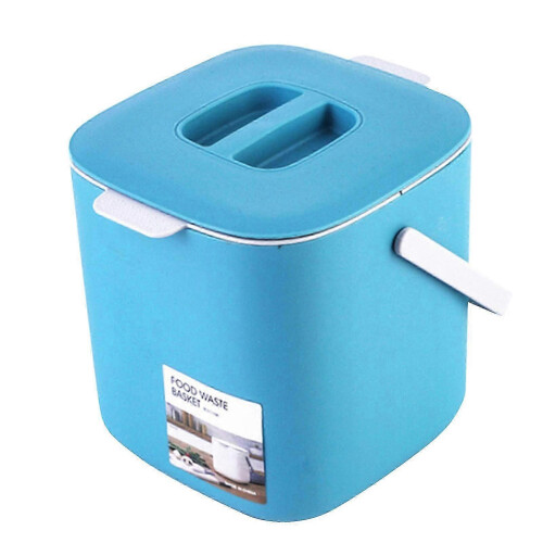 Desktop Trash Can 20x16.6x17.1cm Wet Dry Separation Light Blue 1