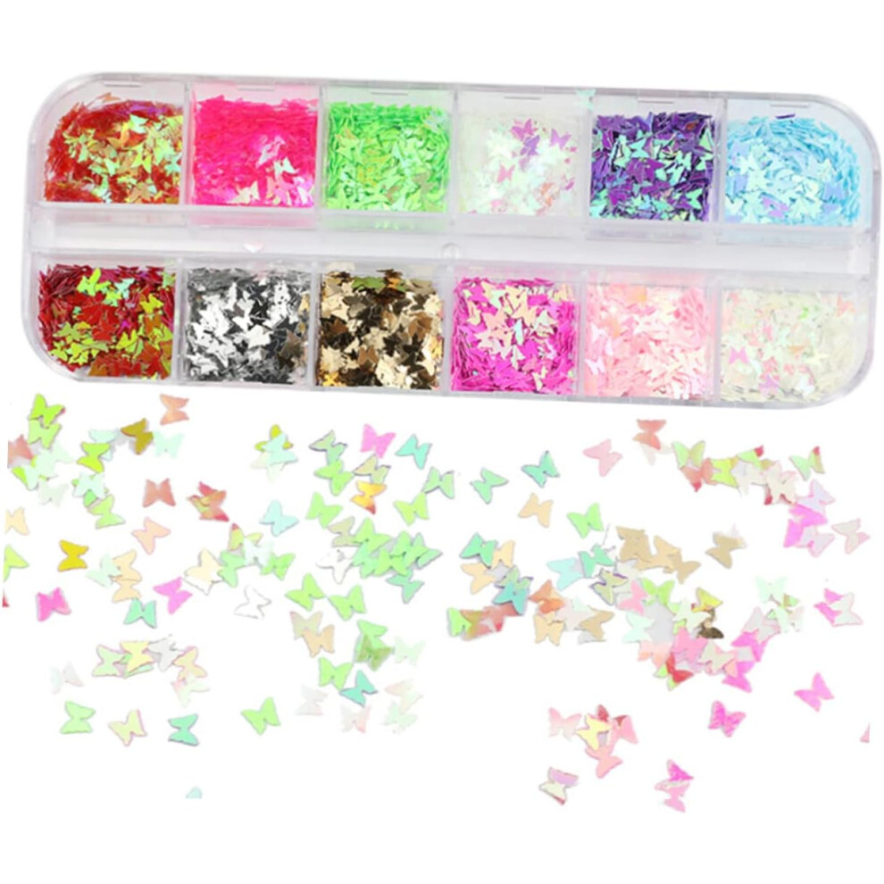 Hkhbjs Butterfly Sequin For Nail Art Glitter Of Sequins For Eyes Makeup Colors Nail Rhinestones