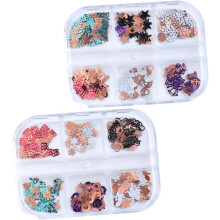 Weihnachts-Nagelsticker mit Schneeflockenmotiv und Nageldekorationszubehör