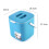 Desktop Trash Can 20x16.6x17.1cm Wet Dry Separation Light Blue 3