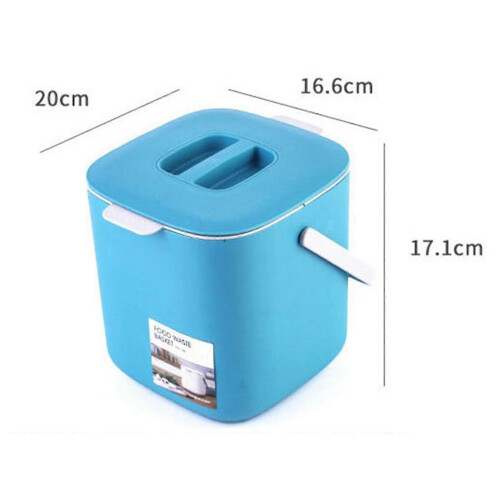 Desktop Trash Can 20x16.6x17.1cm Wet Dry Separation Light Blue 2