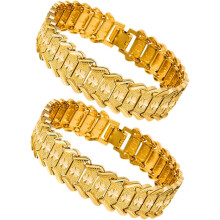 2er-Set Auto-Blumen-Armbänder für Herren, schwere Metallkettenarmbänder, stilvolle Handgelenkketten für den Alltag und besondere Anlässe