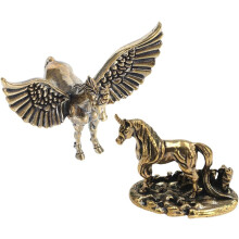 2er-Set Messing-Pferdefiguren – Jahr des Pferdes 2026 – Figuren mit klassischem kulturellem Charme und künstlerischer Anziehungskraft