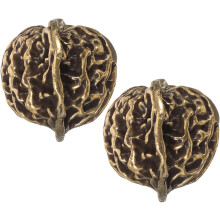 Brass Hand Exercise Balls 2pc Vintage Walnut Shape Solid Brass Massage Balls