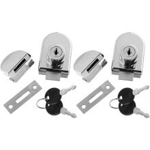 2 Sets Glasvitrinenschlösser aus Zinklegierung, Diebstahlsicherung, silberfarben, angenehm anzufassen, einfache Montage