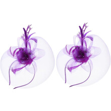Lot de 2 chapeaux bibis élégants à fleurs avec voile, accessoires pour cheveux pour tea party, bal de promo, coiffe légère en maille