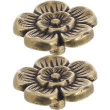 Stück Messing-Schrankknöpfe in Blumenform, Vintage-Stil, Griffe für Kleiderschrank und Schrank