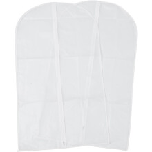 2 stk. dresstrekk, klespose, 60 * 80 cm, gjenbrukbar, mot dyrehår, hvit oppbevaring, beskyttelse