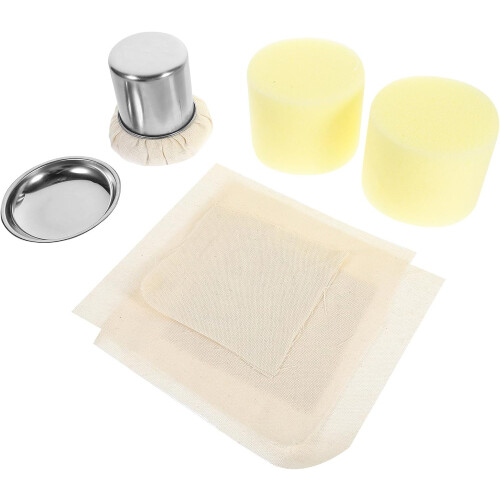 Pfannkuchenölbürste mit austauschbarem Stoffmopp und Edelstahlkern