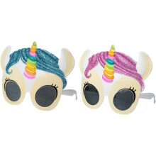 Lot de 2 lunettes de soleil décoratives licorne, motif dessin animé, pour déguisements.
