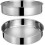 2pcs Stainless Steel Round Pan Cake Pans Easy Cleanup Accommodates Steaming Silver Bakeware 1