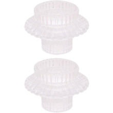 2 Stück Kerzenlichtbecher, Kerzenhalter aus Glas mit flachem Boden, elegantes, modernes Design, leicht zu transportieren
